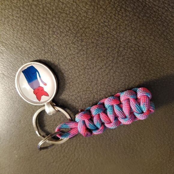 Cat lover keychain.  Bi pride Hand made Comes with free gift during pride month - Picture 1 of 1